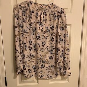 LOFT Floral Tunic Top MED